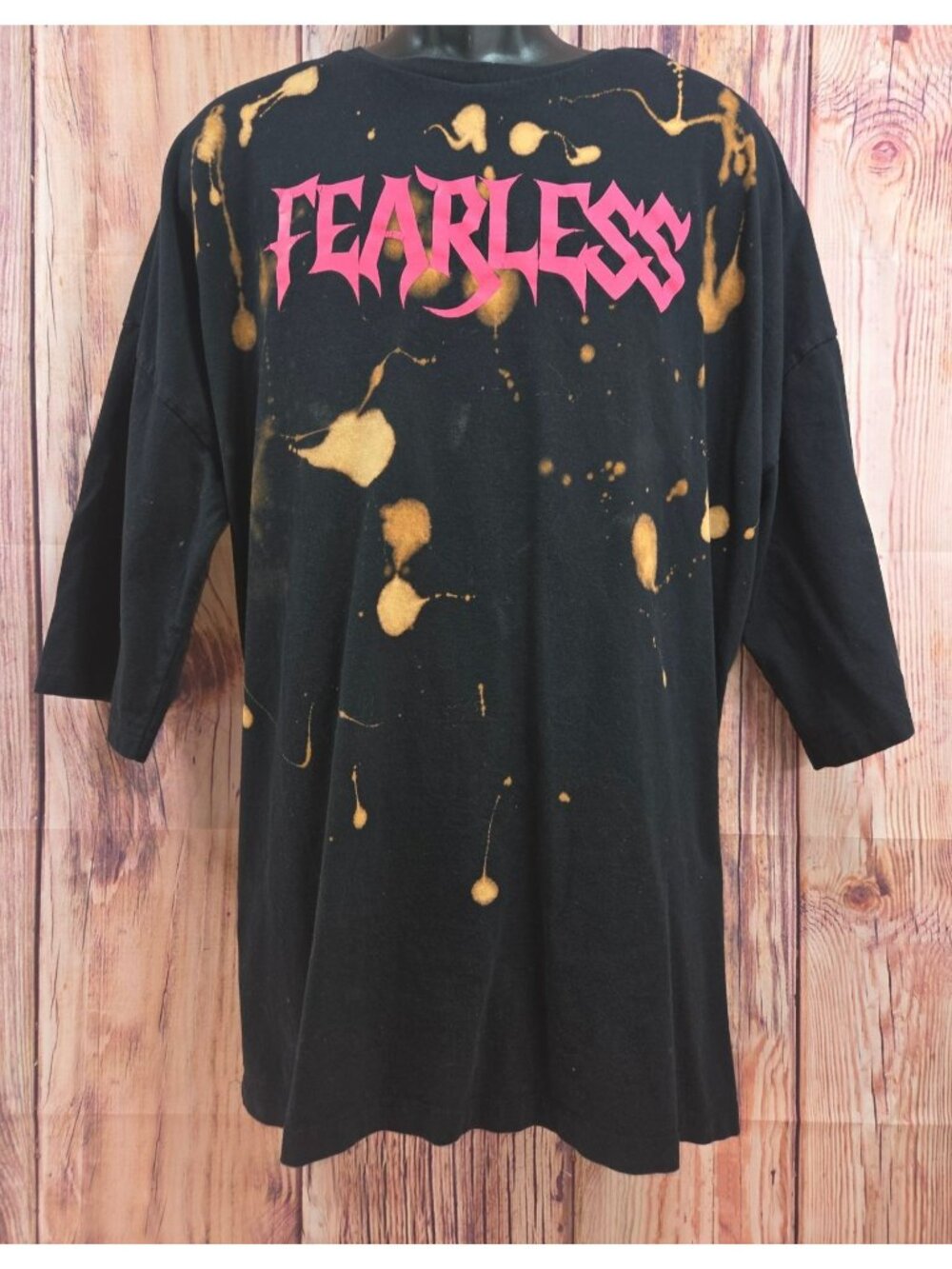 ASOS Womens Fearless Graphic Bleach Splatter Shirt Size 3XL